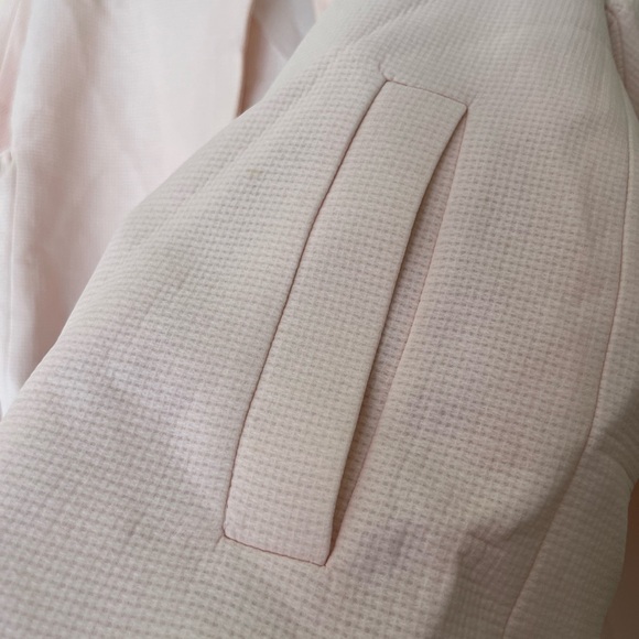 SOLD MASSIMO DUTTI Petal Pink Textured Jacket Size Medium FLAWED - Picture 7 of 16